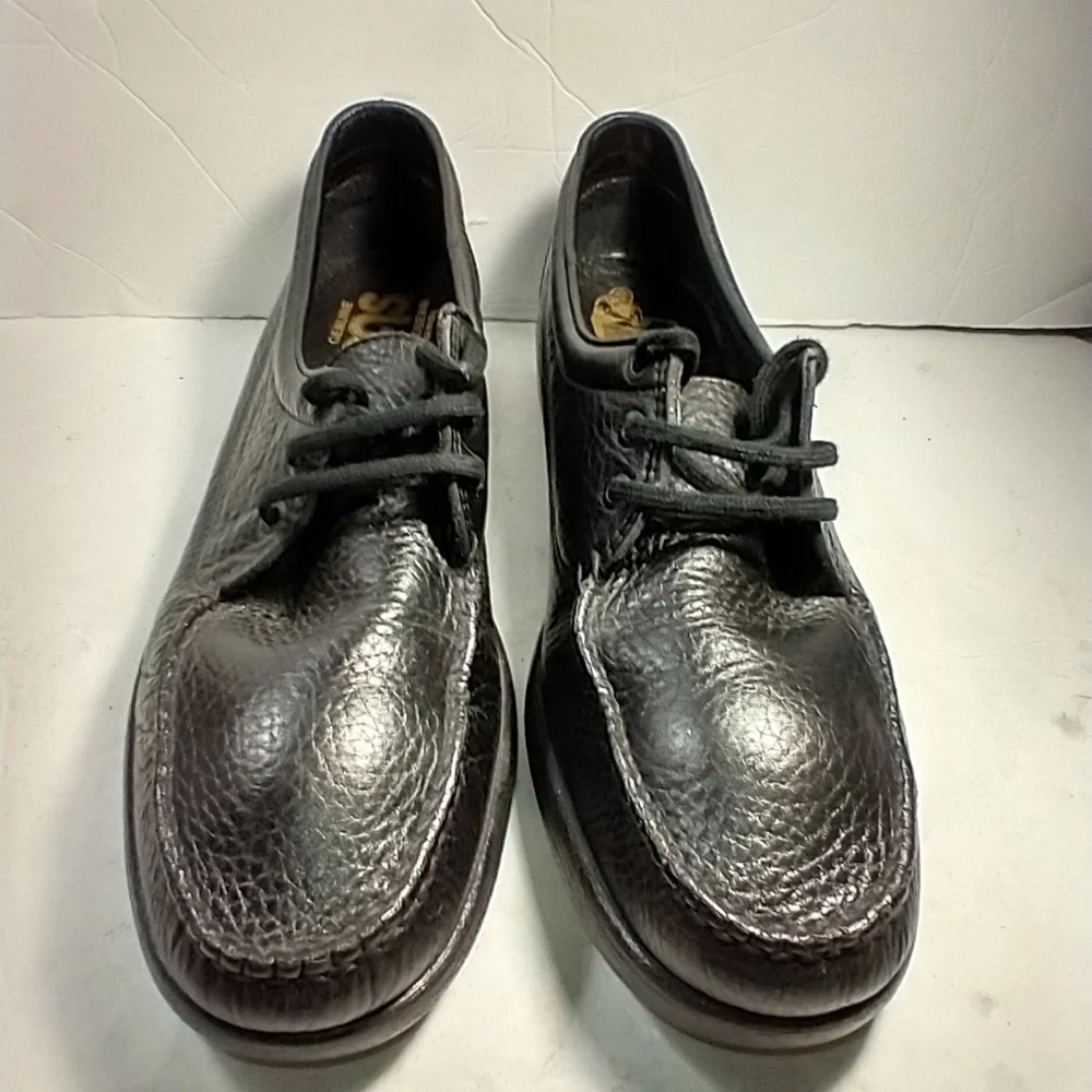 SAS Amigo Black Leather Comfort Laceup Shoes Men's sz 15N.